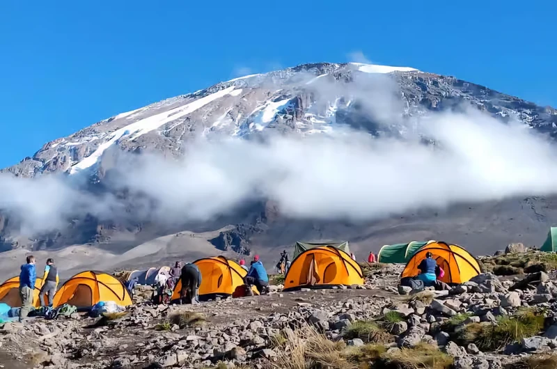 Barafu Camp, base for the Lemosho summit push