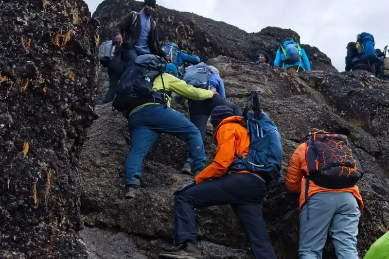 Barranco Camp and the Wall at dawn