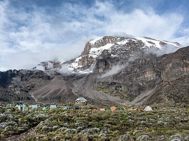 Barranco Camp at the mountain base
