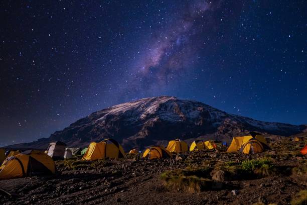 Climbers on Kilimanjaro trail